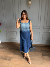 Denim calf length dress (Reena)